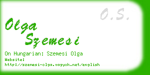 olga szemesi business card